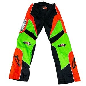 Arctiva SX Extreme Snowmobile Sled Pants Mens 36 Black Green Orange Racing